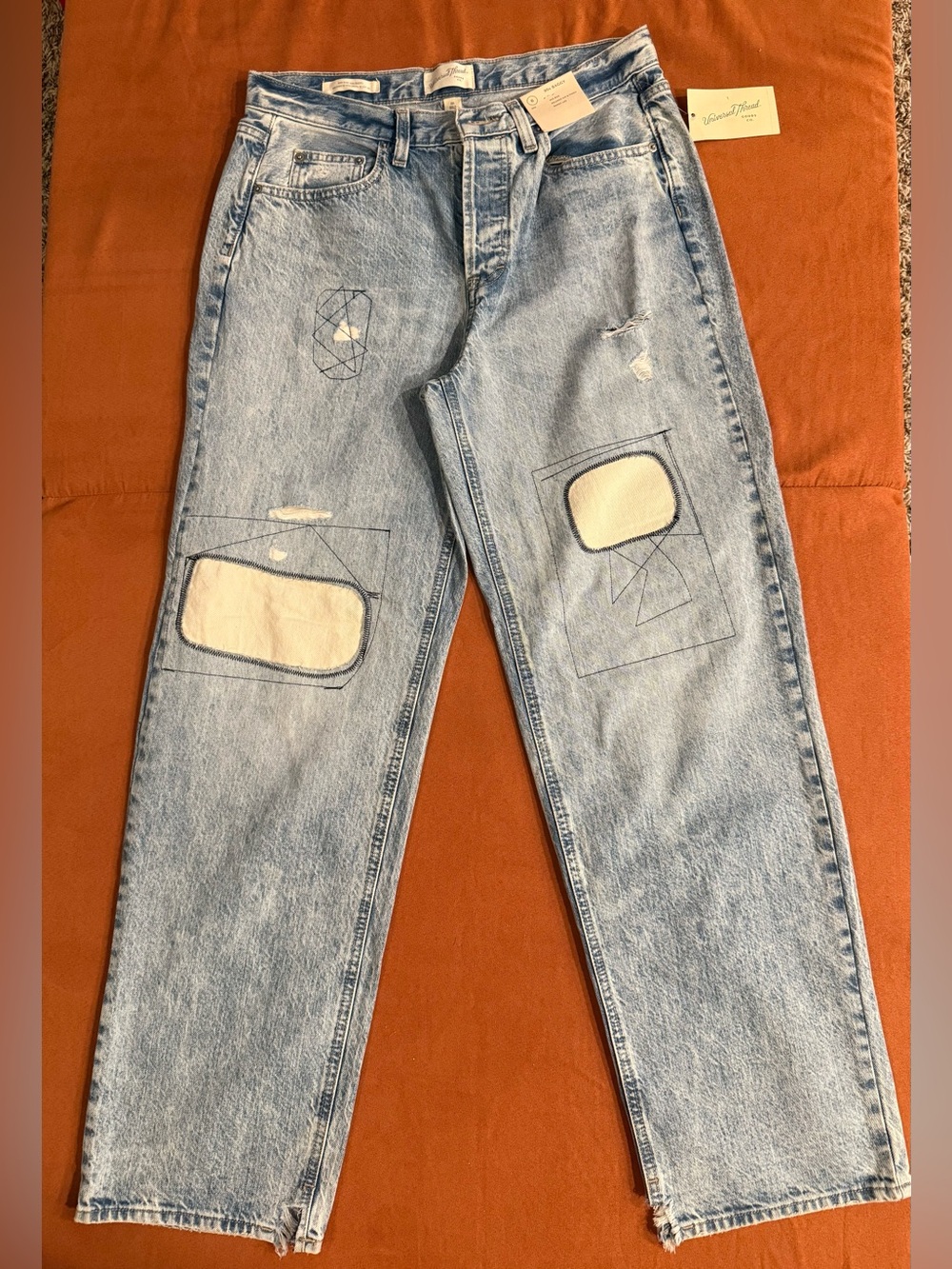 Universal Thread Light Blue Patch-Accent 90s Baggy Jean